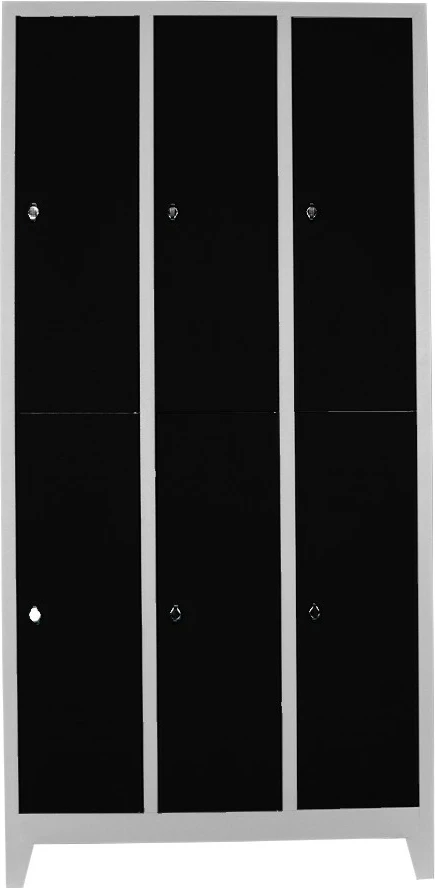 Dollap locker për depo, ngjyrë gri e zezë, Skye Decor, Js1014Sı