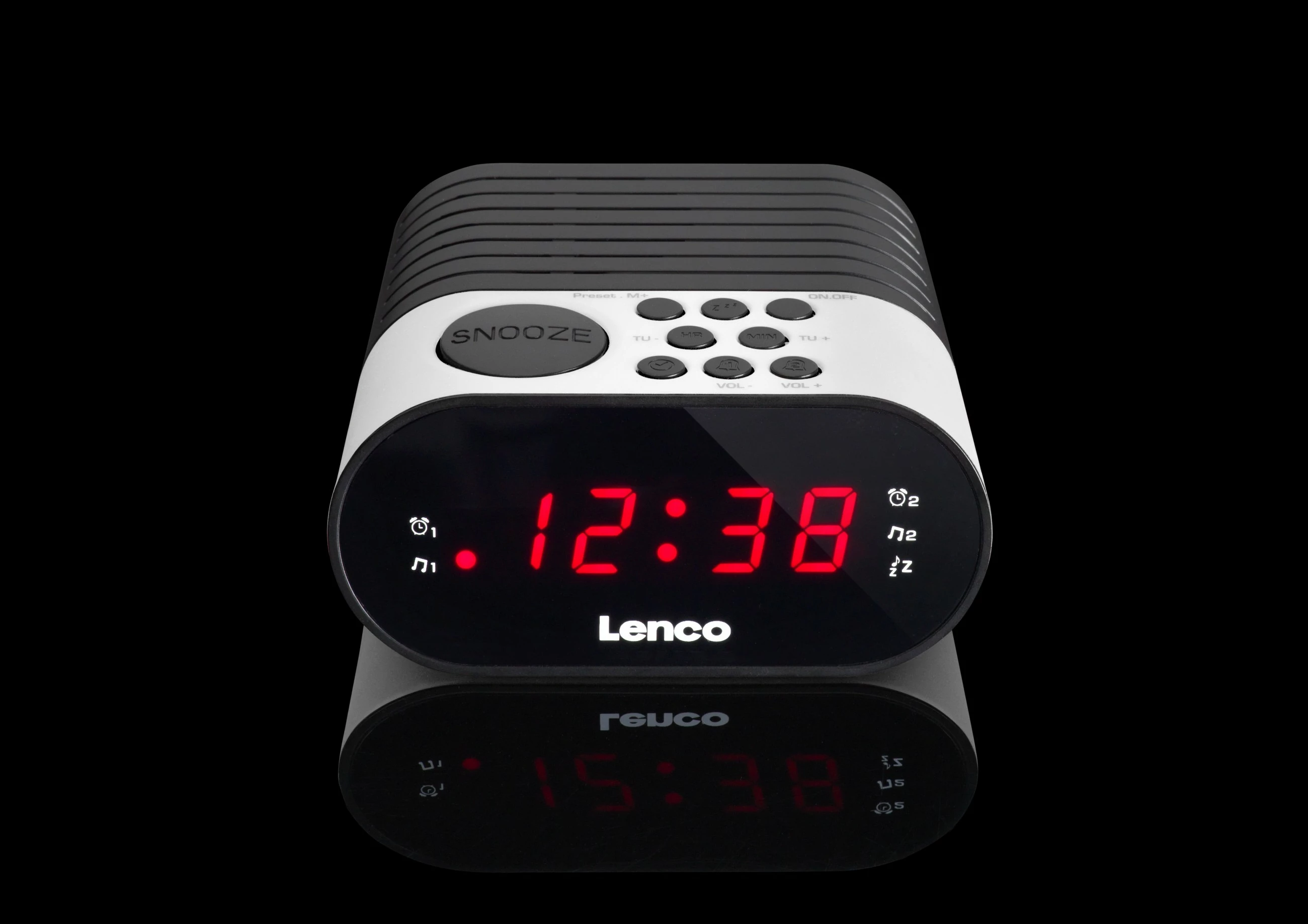 Orë alarmi Lenco CR-07, LED, bardhë/zezë