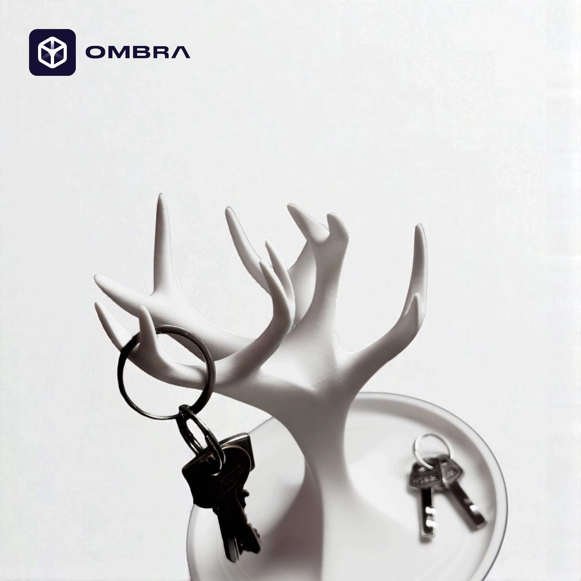 Mbajtëse dekorative pemë për aksesorë, e bardhë