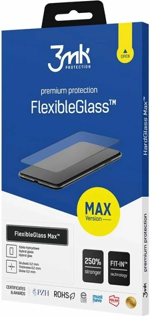 Mbrojtës ekrani hybrid 3mk Protection FlexibleGlass Max për iPhone Xs Max / 11 Pro Max, i zi