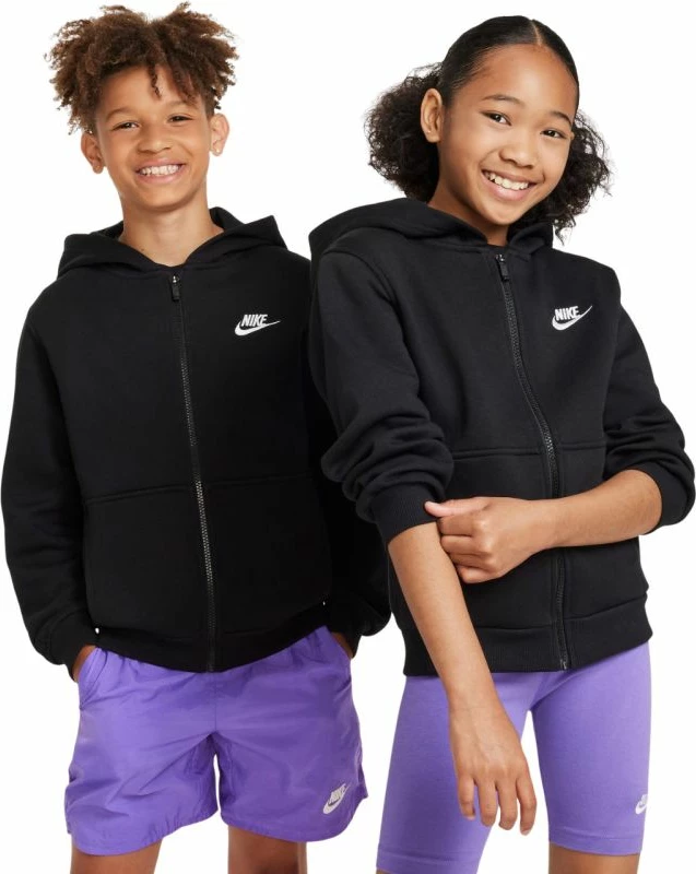 Duks për fëmijë Nike Sportswear Club Fleece FD3004 010, i zi