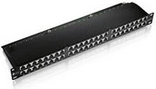 Patch panel Equip 48-portë Cat6, 1U, i zi, rack mounting