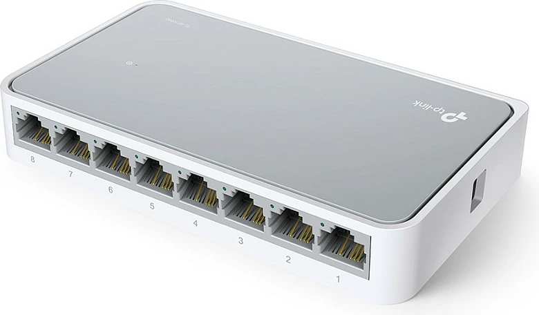 Switch TP-Link TL-SF1008D V12.4, 8x Fast Ethernet 10/100, i bardhë