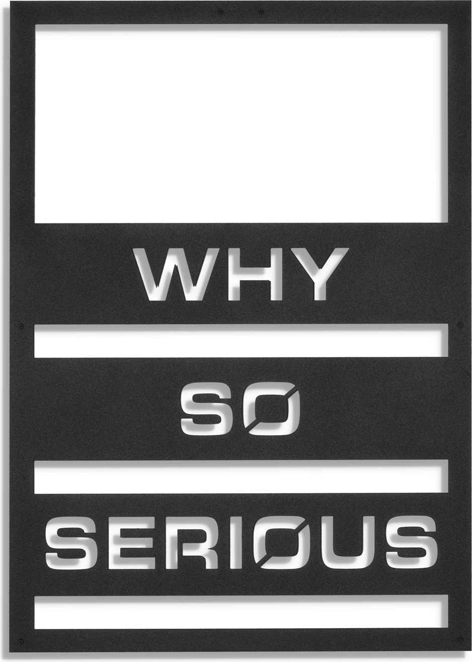 Aksesor dekorativ metalik për mur, Wallity, Why So Serious