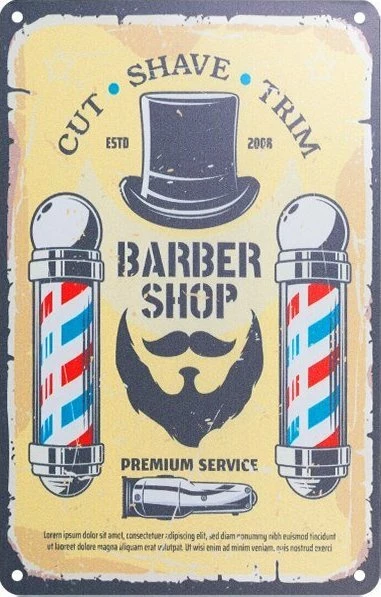Shenjë dekorative muri Activeshop Barber B018, multikolor