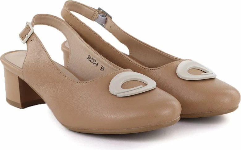 Këpucë me take për femra M.Daszyński SA233-4, kafe e çelët