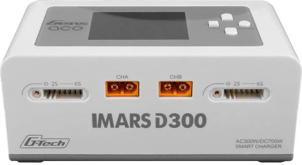 Karikues Gens ace IMARS D300 G-Tech Channel, 300W/700W, për bateri RC, i bardhë