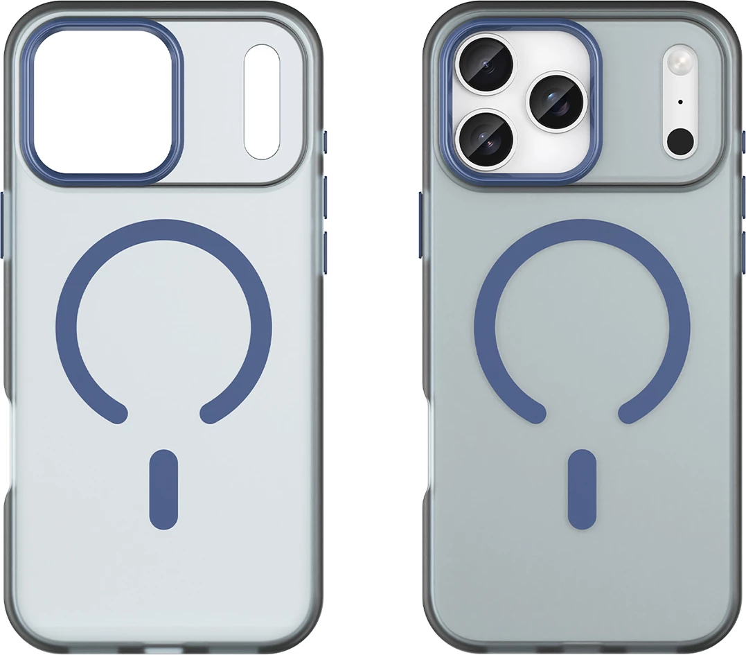 Mbështjellës, Hurtel, Magnetic Abrasive për iPhone 17 Pro Max, MagSafe, TPU+PC, 35 g, blu mat