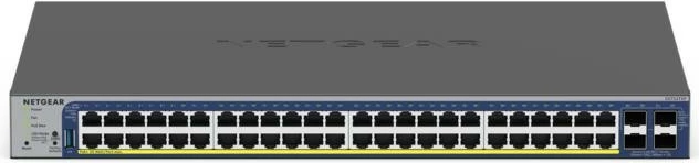 Switch Netgear GS752TXP, 48 porte GE PoE+, 4 SFP+, rackmount, menaxhim cloud