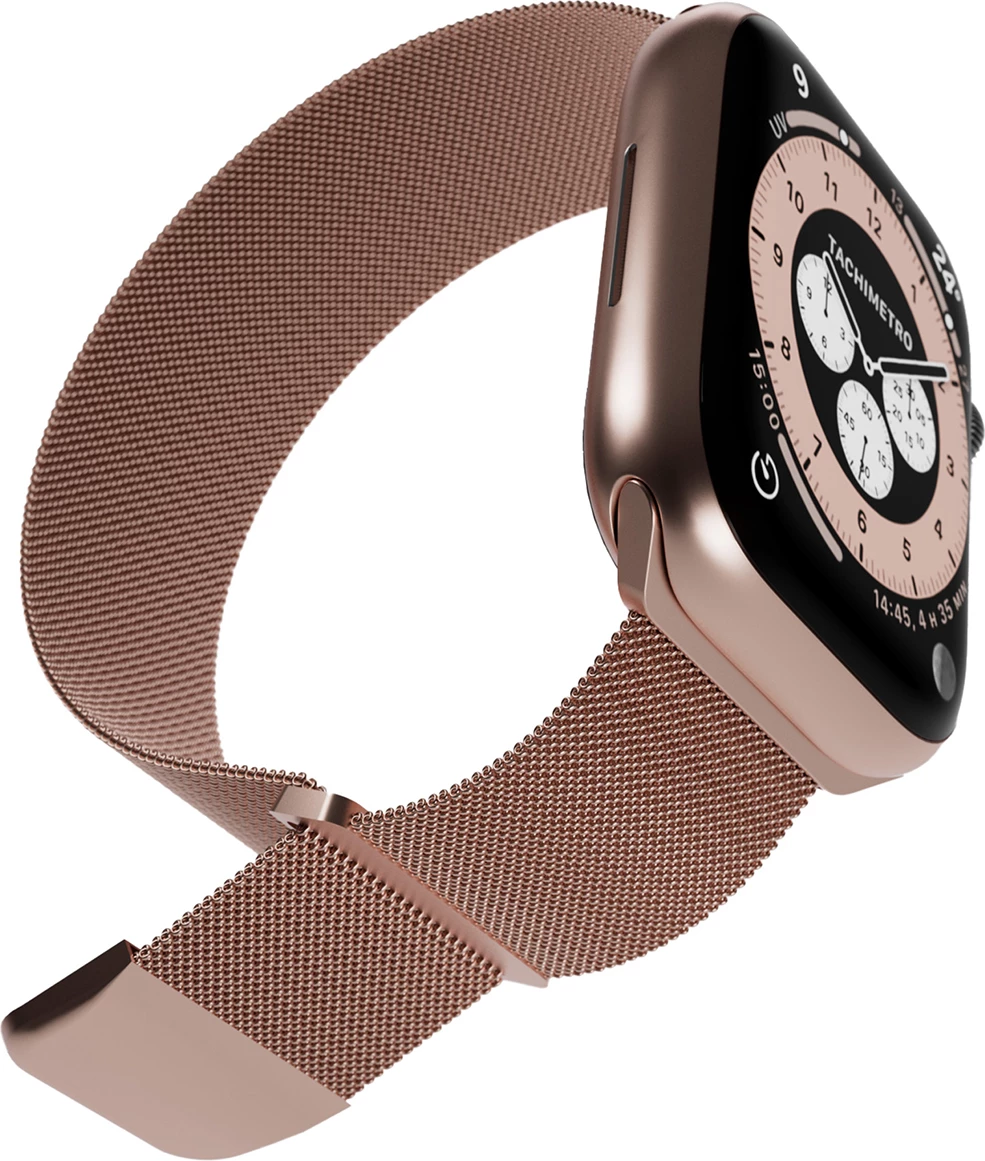 Rrip çeliku për Apple Watch Puro Milanese, 38/40/41mm, Rozë