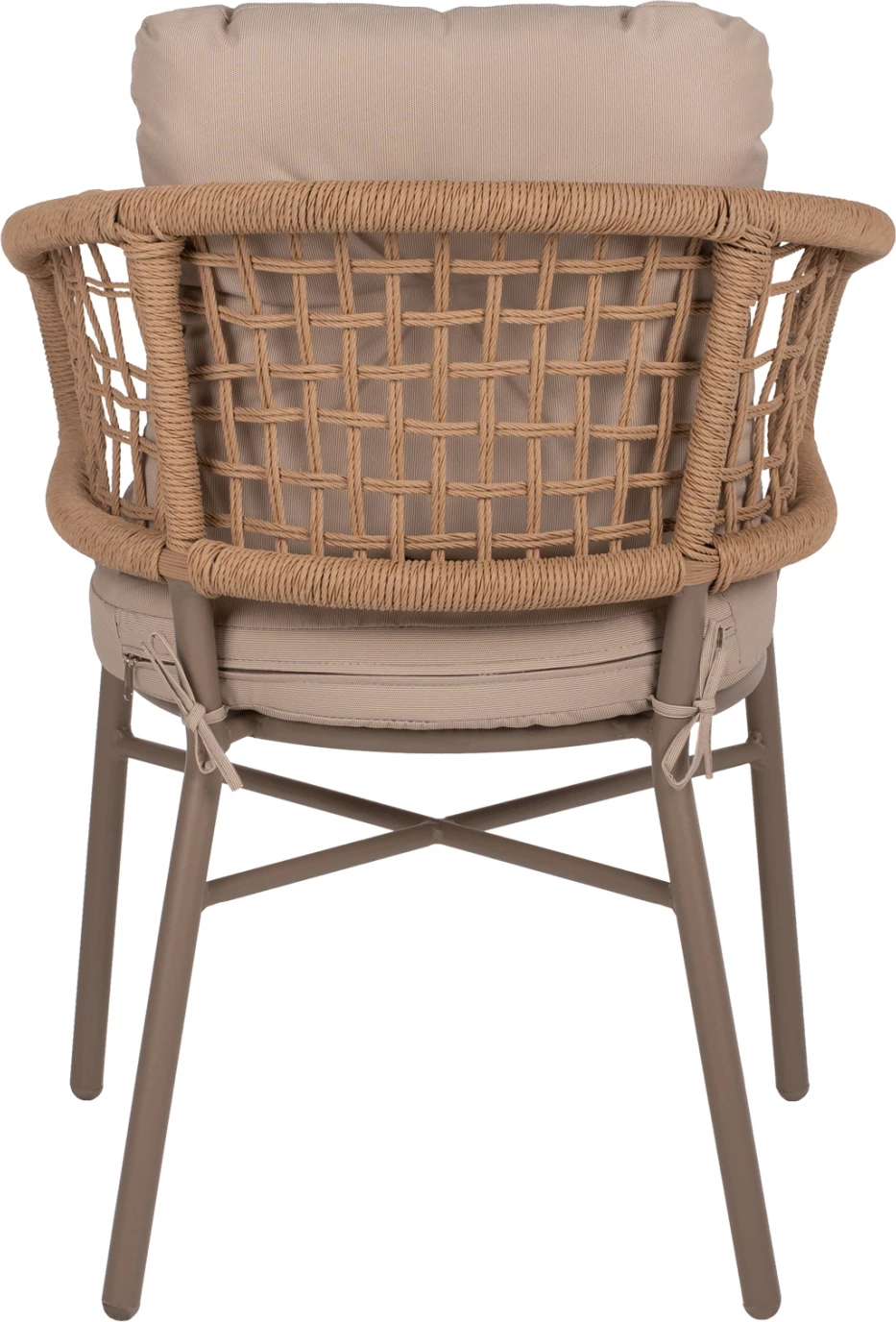 Karrige alumini mocha profesionale rattan & jastëkë bezhë FH5863.02 60x56x84 cm