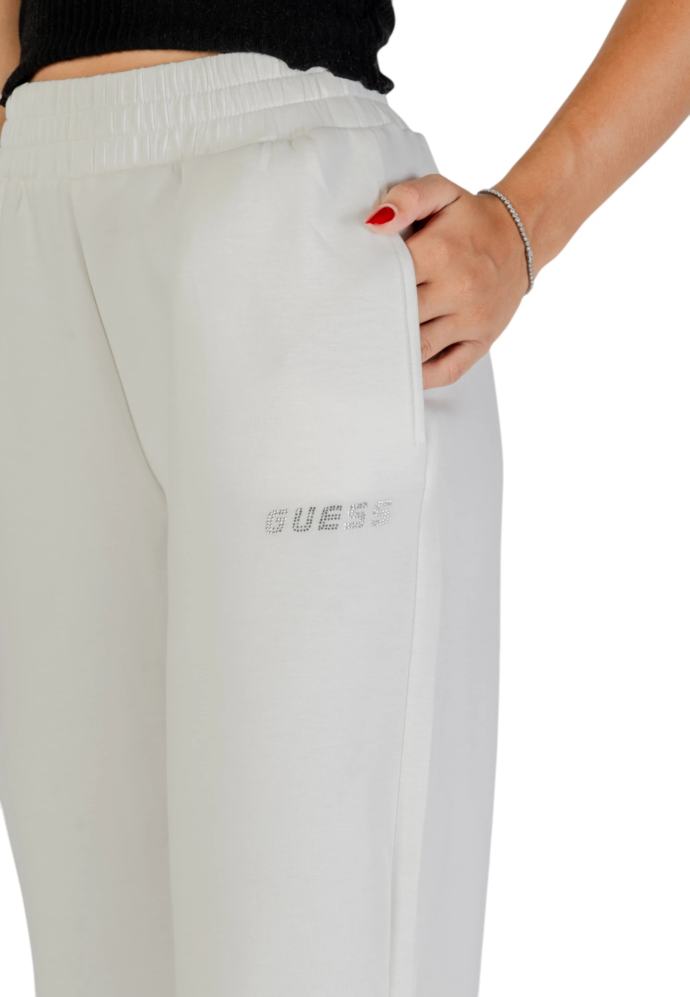 Pantallona sportive për femra Guess Active Cecilia Scuba Jogger, latte [Madhësia: XXS]