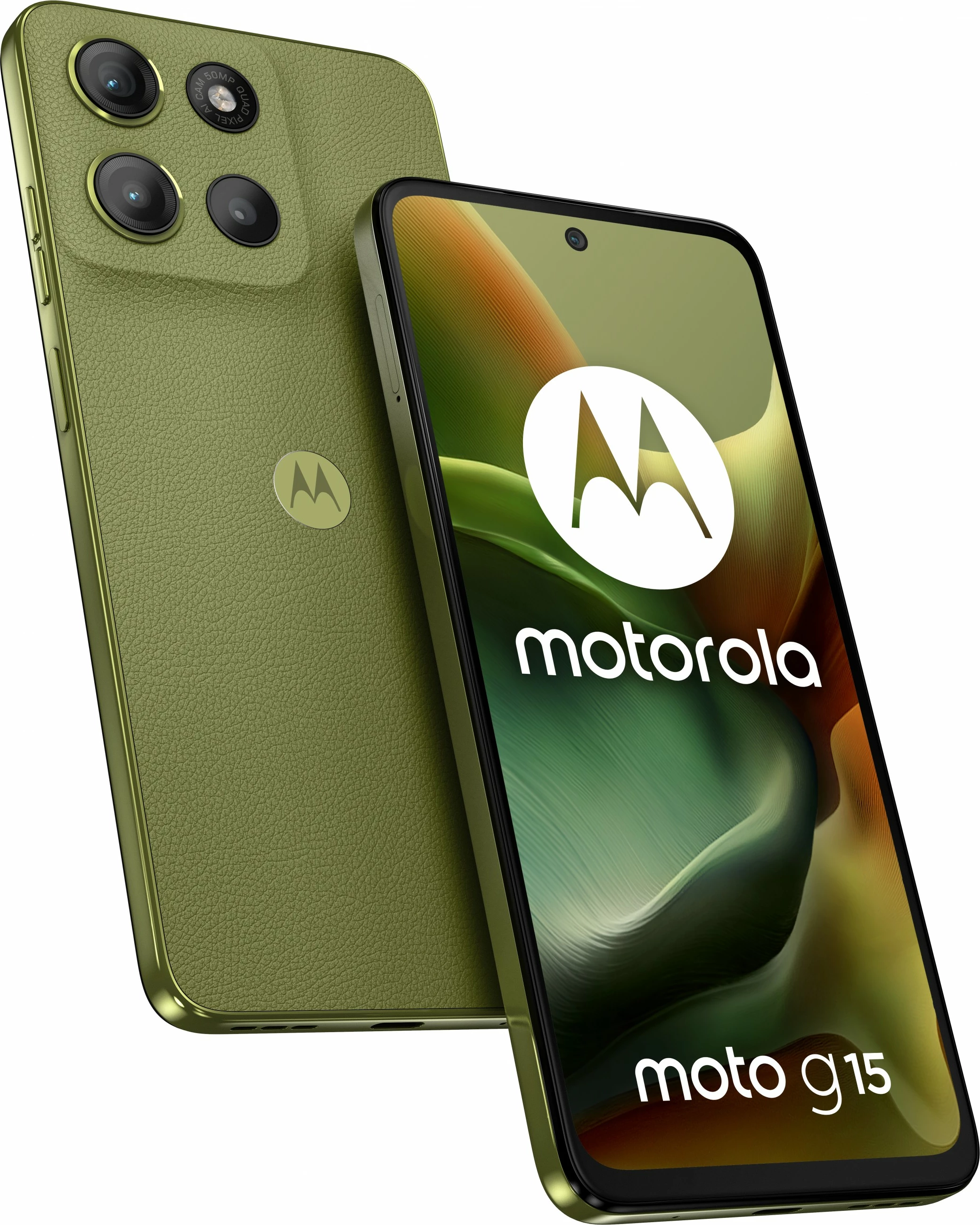 Celular Motorola moto g15, 128 GB, 50 MP, Android 15, Gjelbër