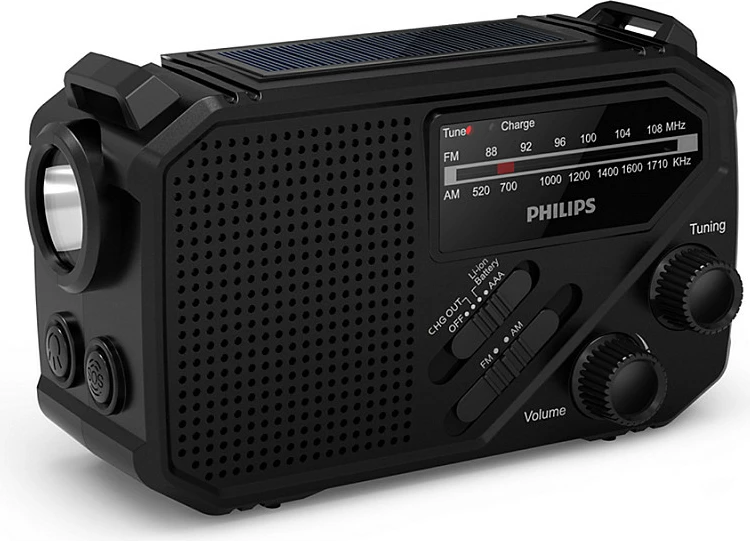 Radio portative Philips TAR1609/00, AM/FM, 1W, USB charging, e zezë