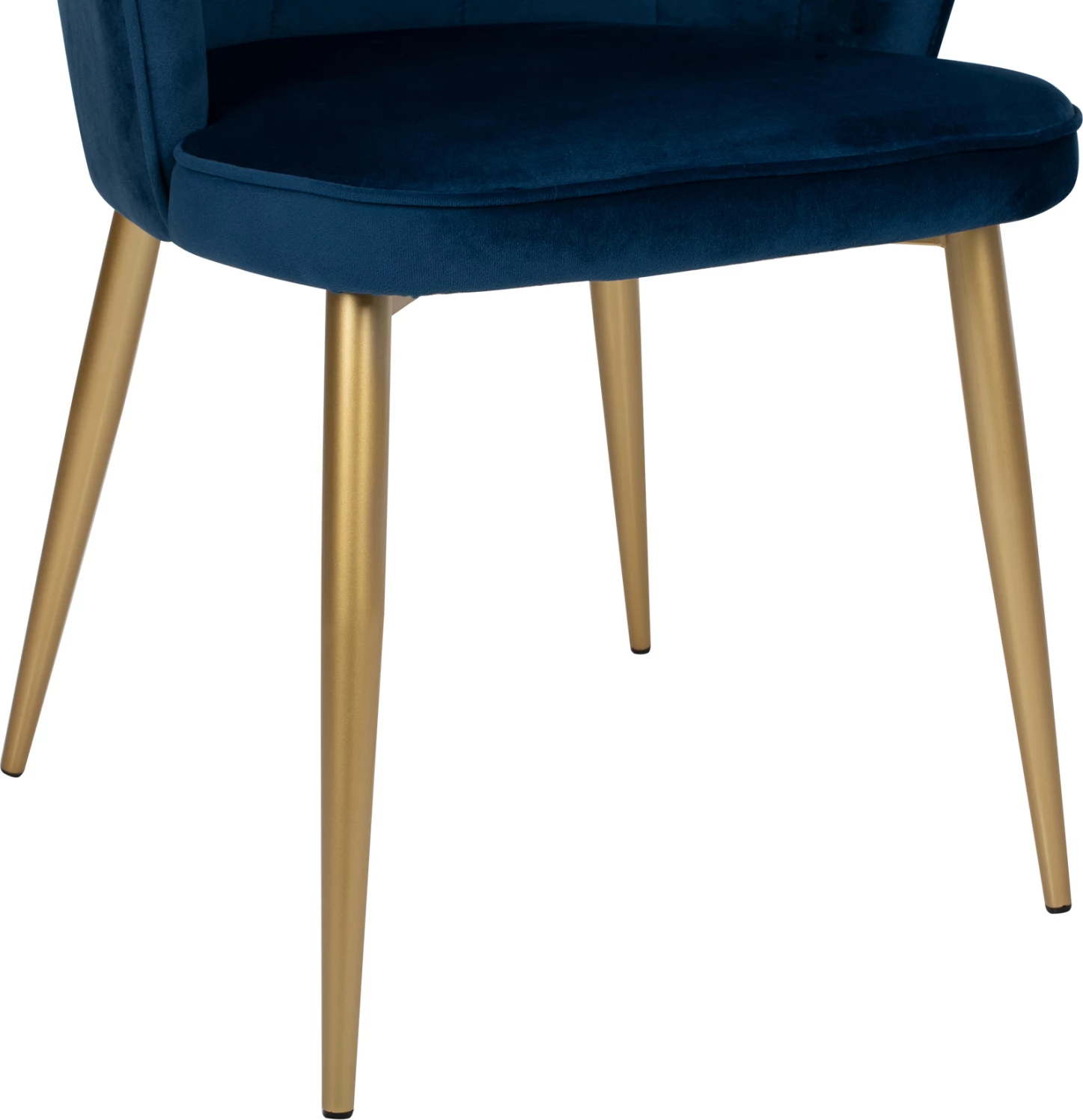 Karrige AVIE FH8737.08 metalike me kadife blu dhe këmbë të arta 48x48x85H cm., set prej 2 copash