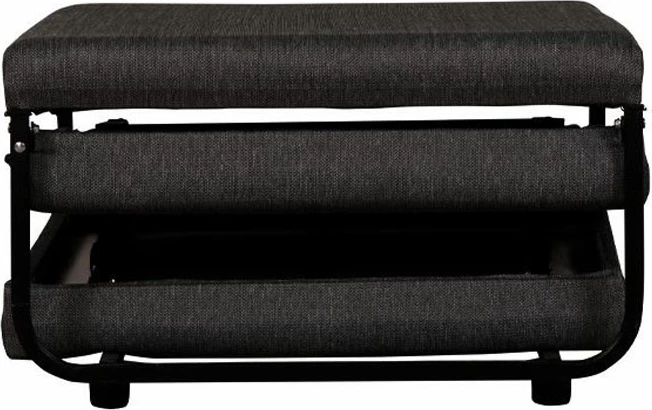 Pouf palosshëm, shtrat, ngjyrë gri e errët, 26-861, 70x72x43 cm