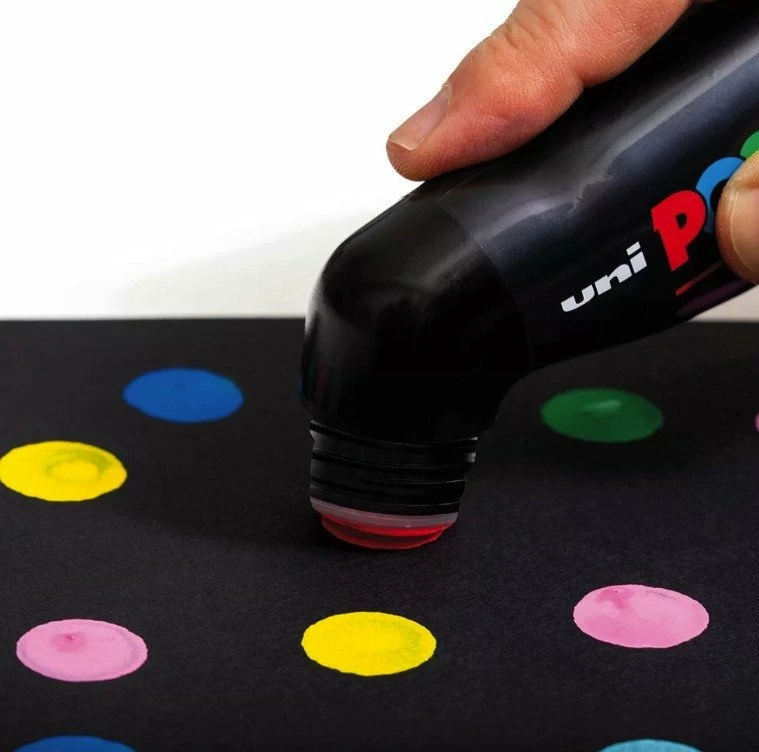 Marker permanent Posca MOP´R PCM-22, majë 3-19 mm, i zi, 1 copë