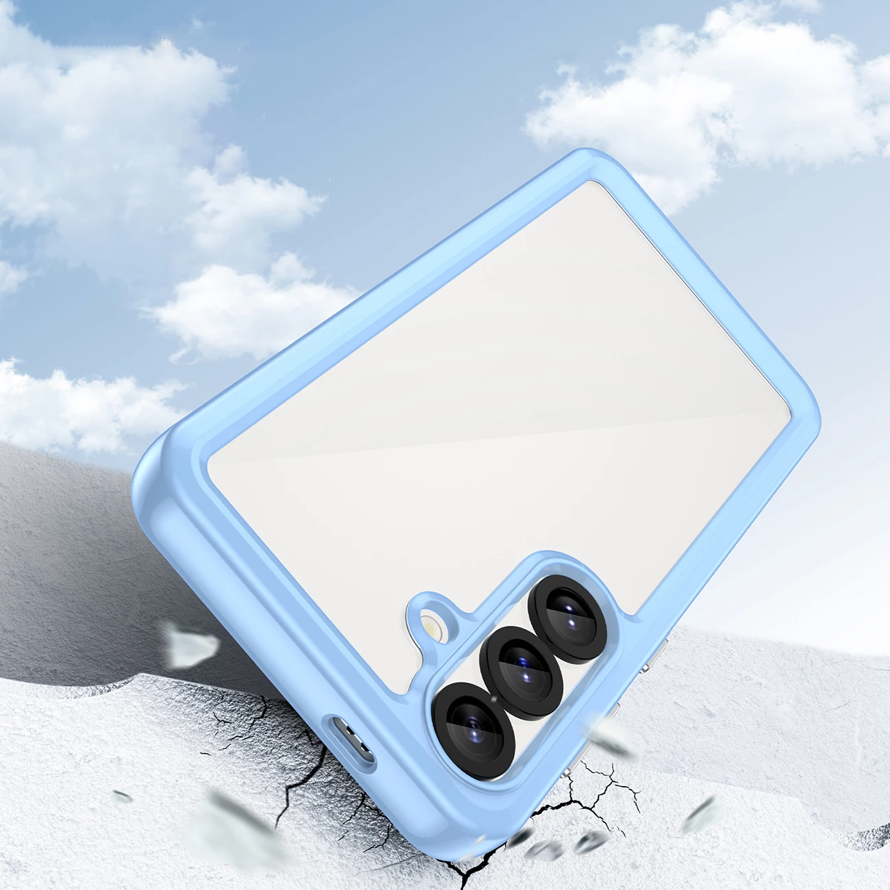 Mbështjellës Hurtel Outer Space Case për Samsung Galaxy S25, TPU/PC, Kaltër