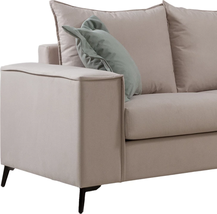 Set divanësh Verona 2 copë, krem, jastëkë ngjyrë mente