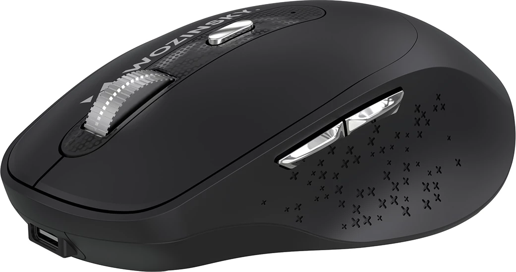Maus wireless ergonomik, Wozinsky WMGK-1134, Bluetooth 5.1 + 2.4 GHz, 6 butona, DPI 800/1200/1600, bateri 500 mAh, i zi