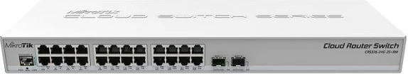 Switch MikroTik CRS326-24G-2S+RM, 24-port Gigabit, 2x SFP+, 1U rackmount, gri