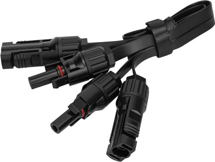 Kabllo e sheshtë MC4 EcoFlow Super Flat Cable, 0.5 m, e zezë