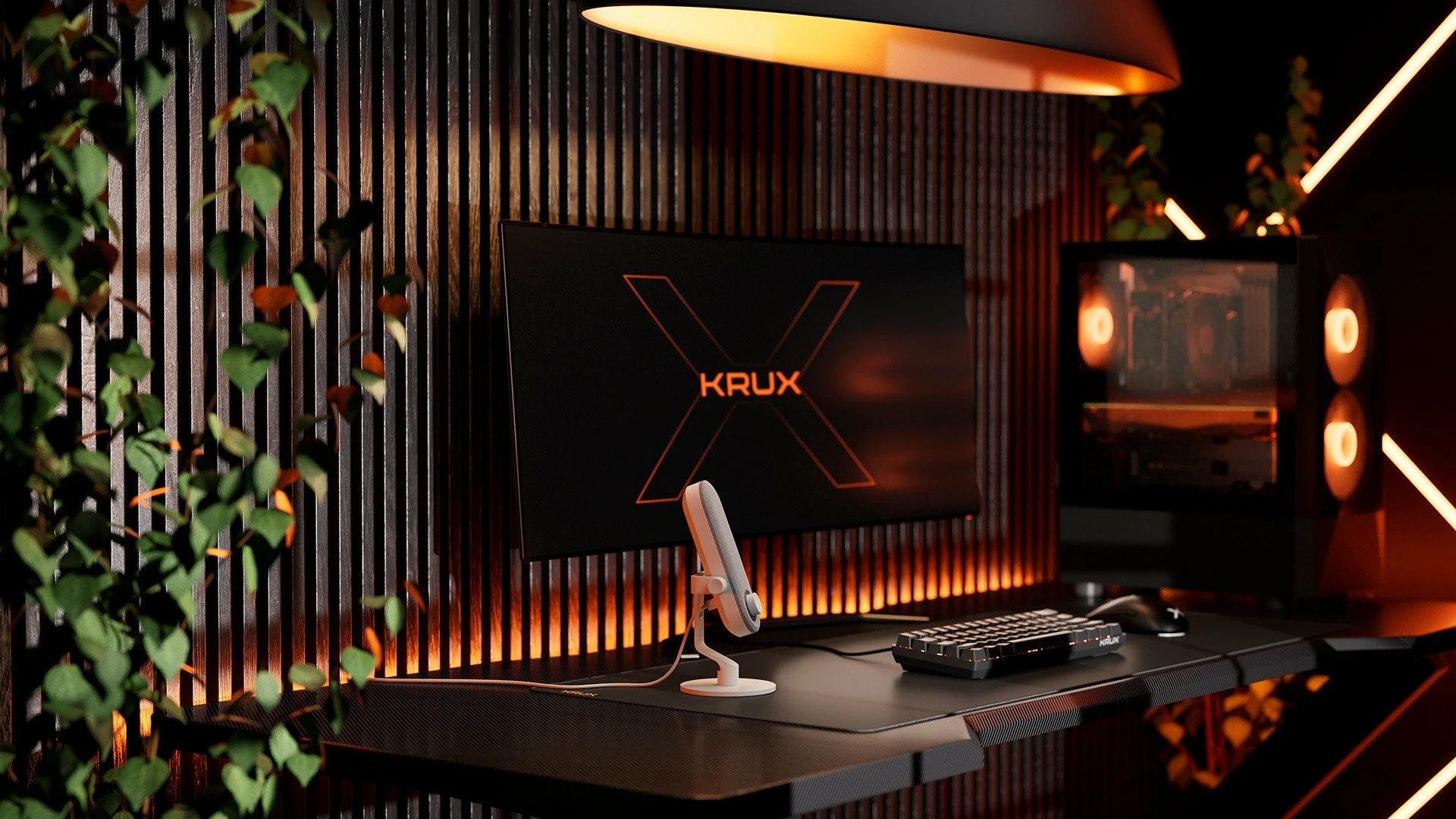 Mikrofon USB Krux Pin KRXC019, kardioid, dalje 3.5mm për monitorim, USB-C me adaptor USB-A, i bardhë