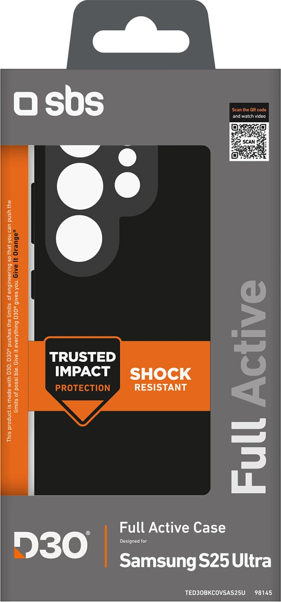 Mbështjellës SBS D3O për Samsung Galaxy S25 Ultra, i zi