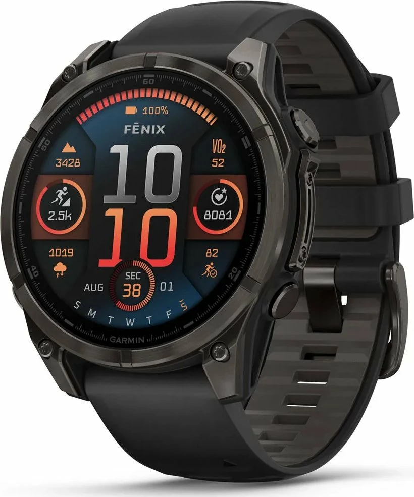 Smartwatch Garmin Fenix 8 AMOLED (010-02904-21) 1.4\" GPS NFC 10 ATM, e zezë