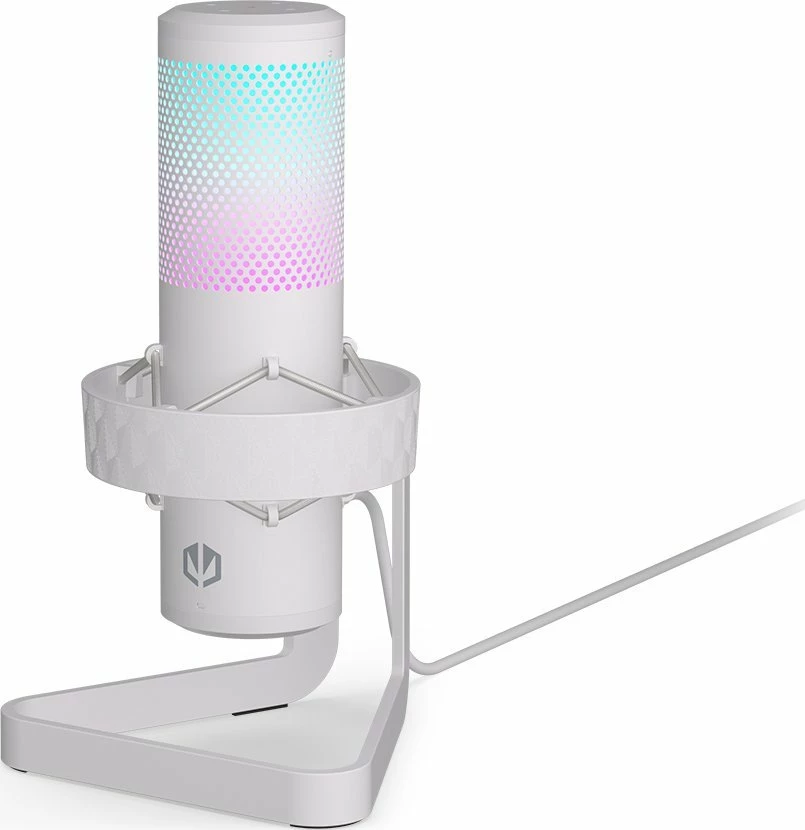 Mikrofon Endorfy AXIS Streaming Onyx White (EY1B007), USB-C/3.5 mm, ARGB, i bardhë