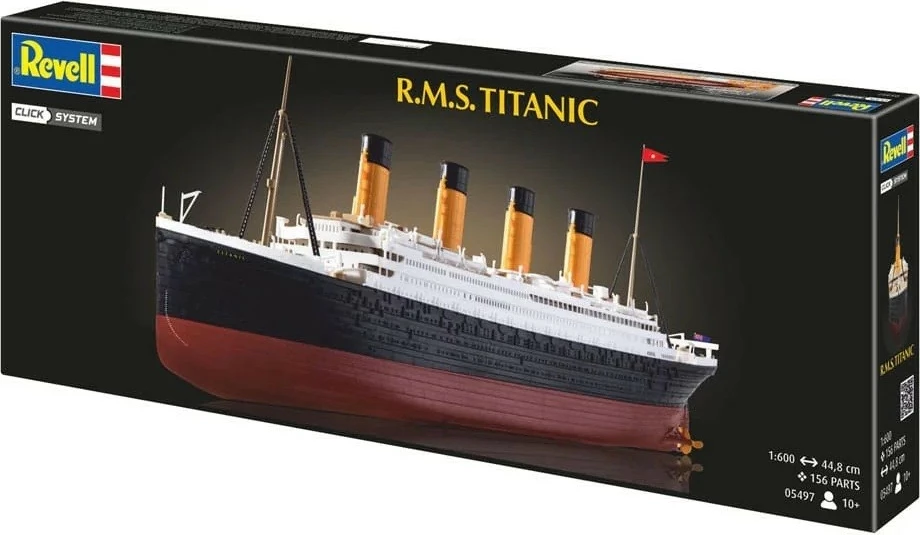Model plastik anije, Revell RMS Titanic REV-05497, shkallë 1:600, 156 pjesë, gjatësi 44.8 cm, shumëngjyrë