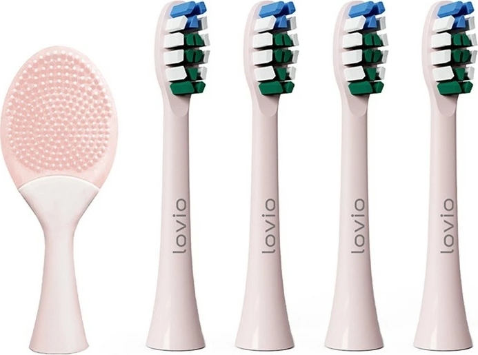 Koka rezervë për furçë dhëmbësh elektrike Lovio SonicProtect PRO Pink LVTB124PK-HS, 5 copë, rozë