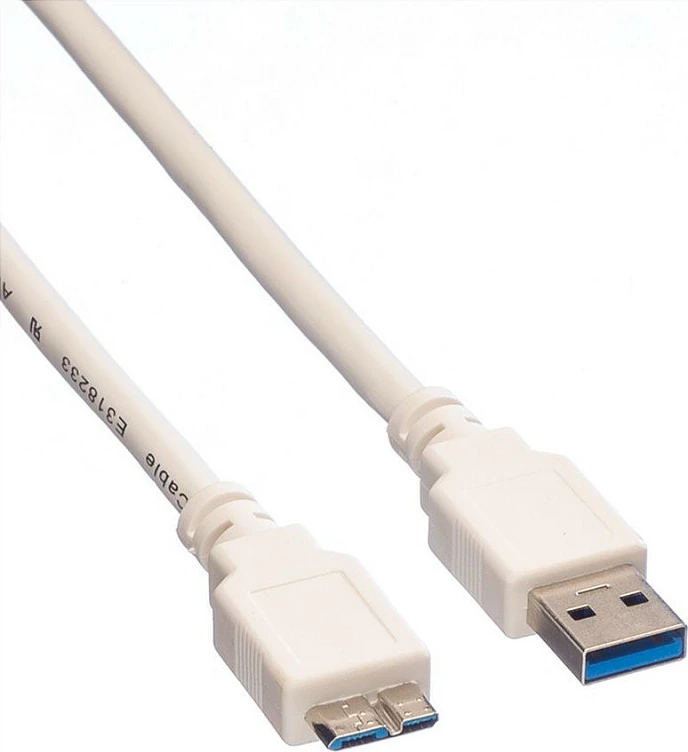 Kabllo USB 3.0 VALUE, USB-A në Micro-USB 3.0 B, 0.15 m, 5 Gbit/s, e bardhë