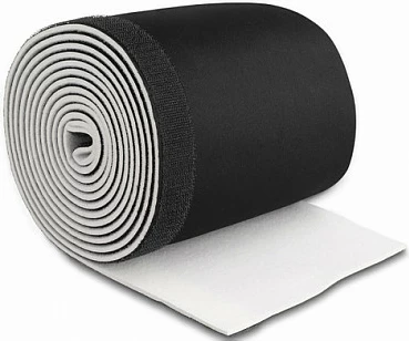 Mbështjellës kabllosh DeLOCK, neopren fleksibil me velcro, 3 m x 135 mm, zi/bardhë