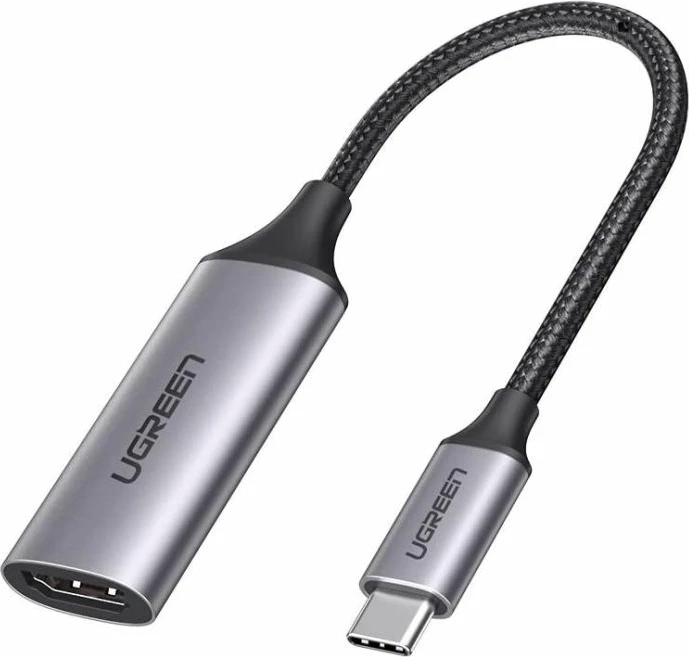 Adapter USB-C në HDMI, UGREEN 70444, HDMI 2.0, 4K@60Hz, HDCP 2.2, 3D, argjend, në kuti