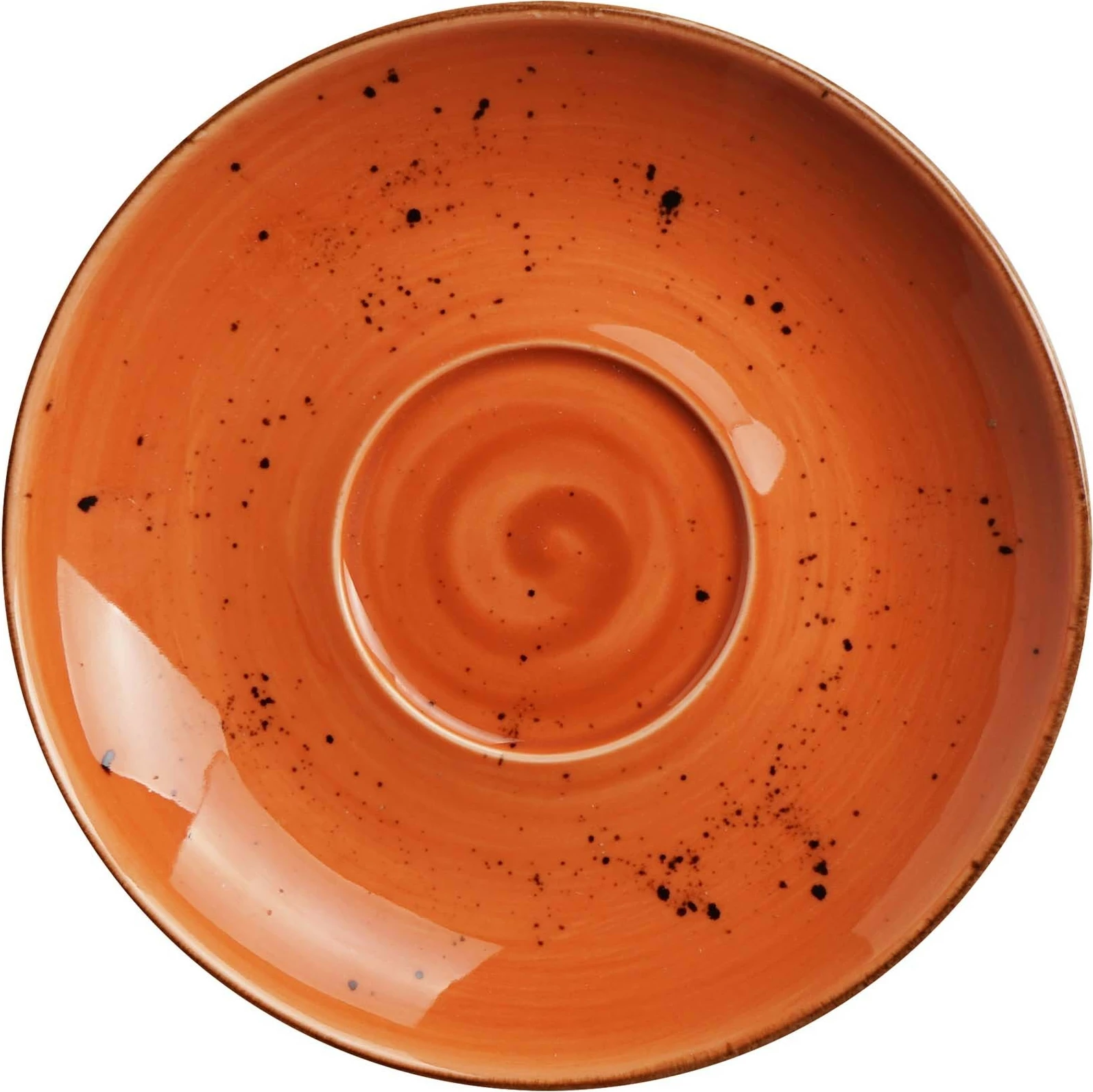 Pjatë nën filxhan cappuccino Fine Dine Dahlia 160 mm, portokalli, set 6 copë