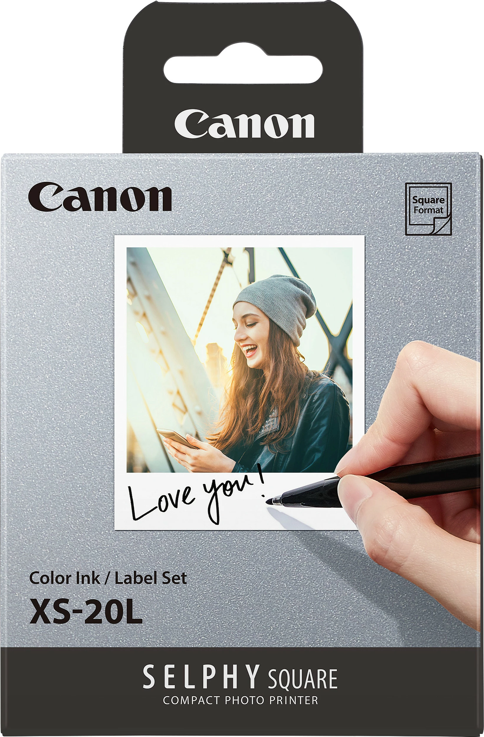 Set letre ngjitëse dhe boje Canon XS-20L, 20 printime, për SELPHY SQUARE QX10