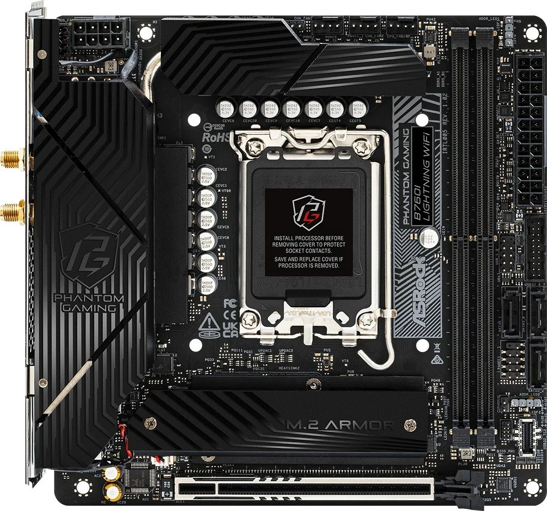 Pllakë amë ASRock B760I LIGHTNING WIFI, e zezë
