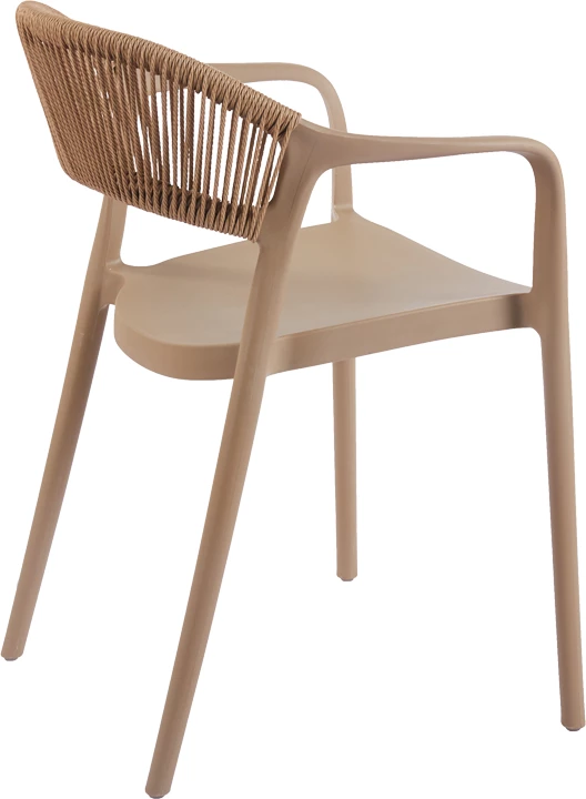 Karrige me krahë Ankara, e grumbullueshme, ngjyrë moka dhe natyrale, 54x55.5x77cm