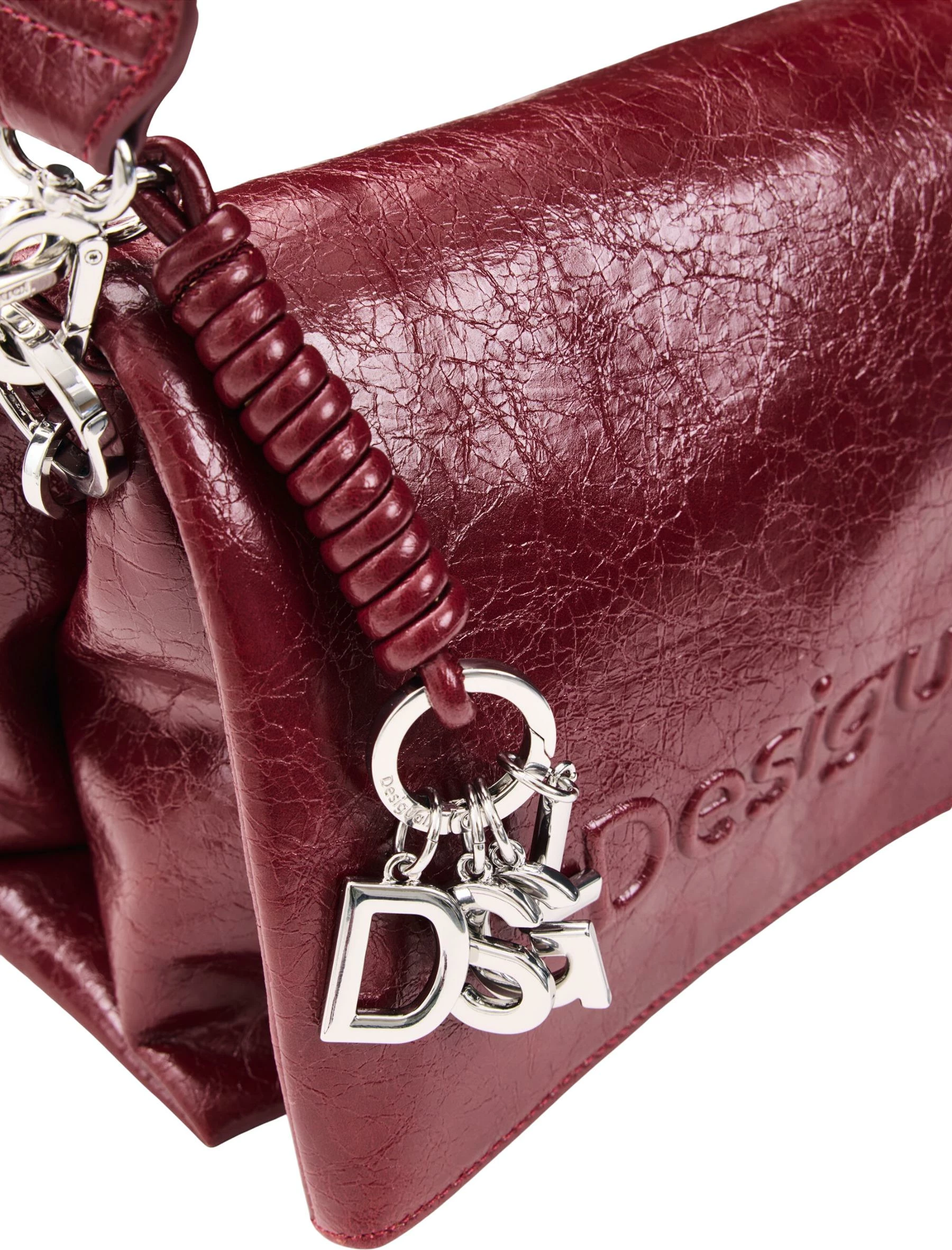 Çantë crossbody Desigual Half Logo Venecia 4 26WAXP80 për femra, bordo
