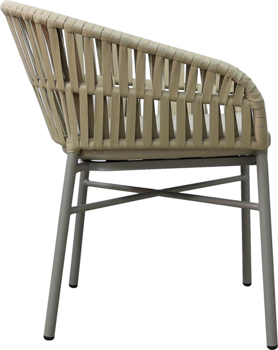 Karrige e jashtme Frama, alumini-pe, ngjyrë kafe, jastëk, 57x60x78cm