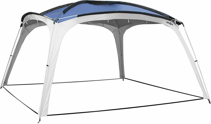 Pavilion kampingu BRUNNER Medusa II 0102030N.C30 400x400 cm, bardhë/gri me çati blu, me çantë ruajtjeje