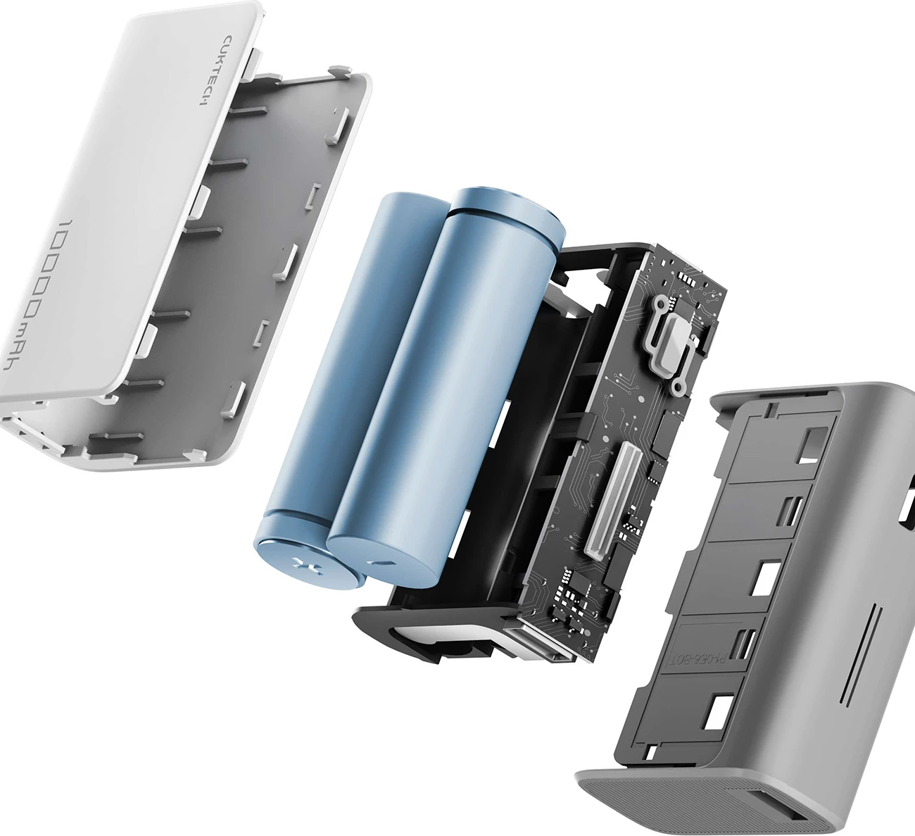 Power bank Cuktech CP13 10000mAh 30W PD 1C1A (USB-C + USB-A), gri