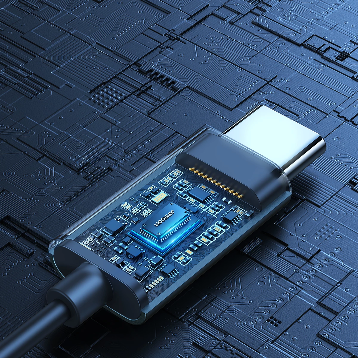 Kufje në vesh Joyroom JR-EC06, USB-C, me mikrofon, drajvera 10 mm Hi‑Fi, kabllo 1.2 m, gri