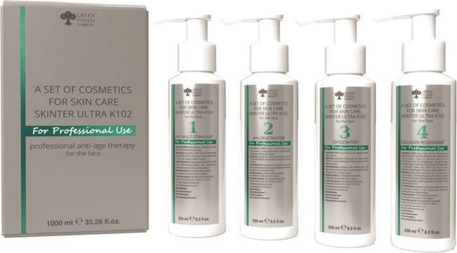 Set për kujdes të lëkurës Green Pharm Cosmetic Skinter Ultra K102 për femra, 1000ml