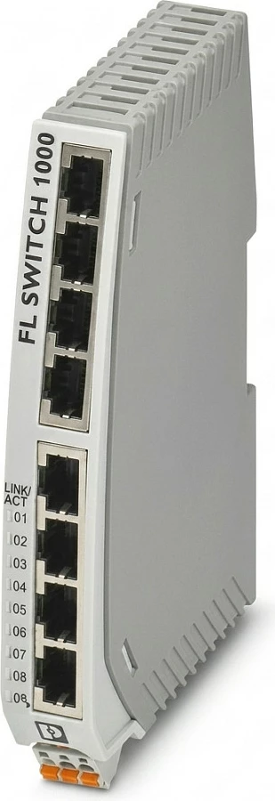 Switch industrial Ethernet Phoenix FL SWITCH 1008N, 8-Port RJ45, gri
