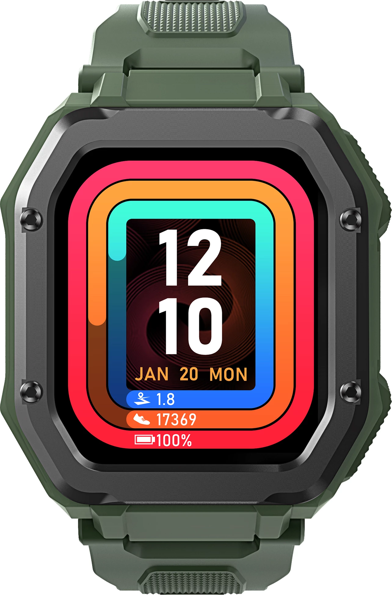 Smartwatch Moye Kairos, Bluetooth 5.1, 240x280, gjelbër