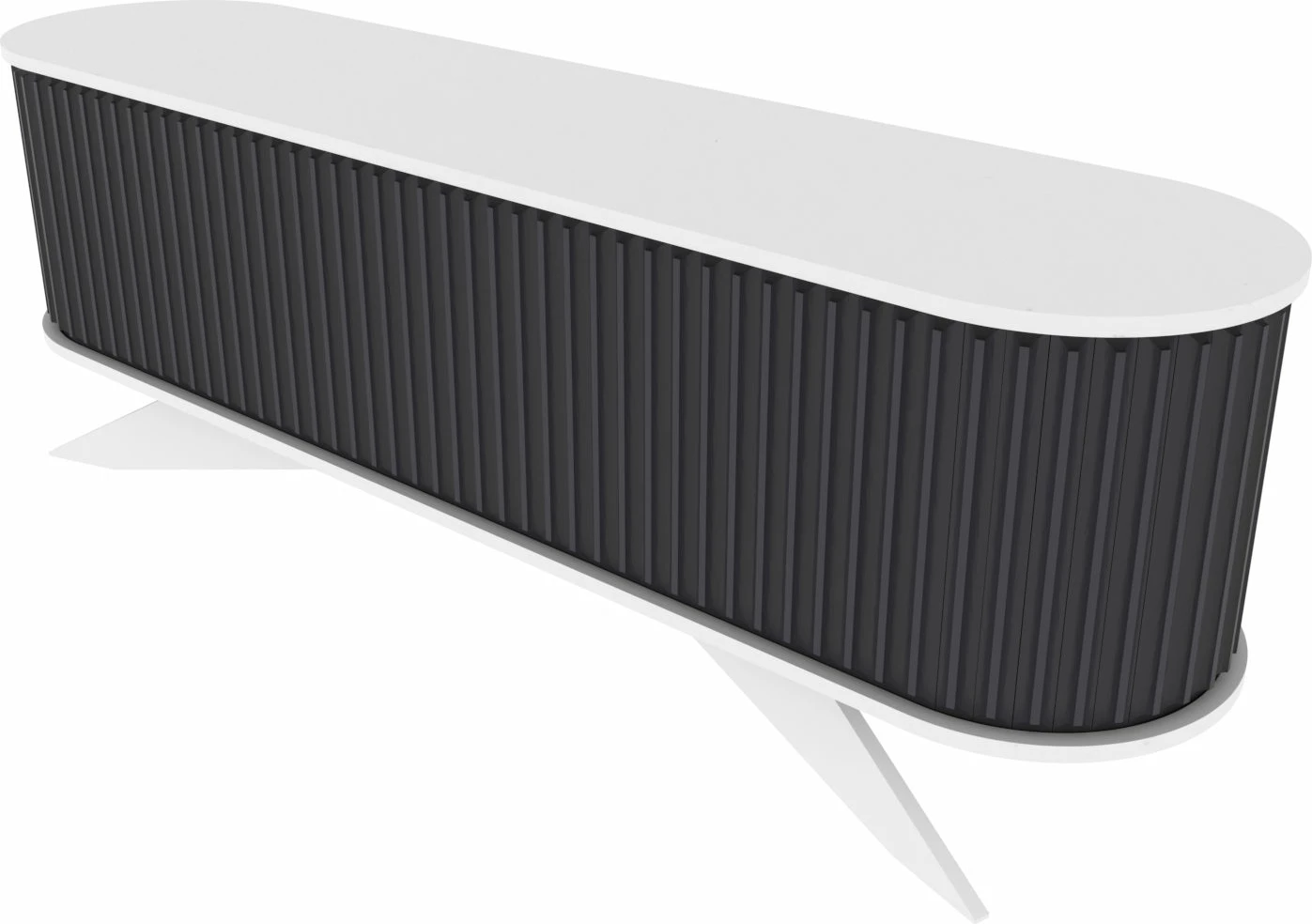 Komodë TV Hanah Home, anthracite dhe e bardhë, Stor