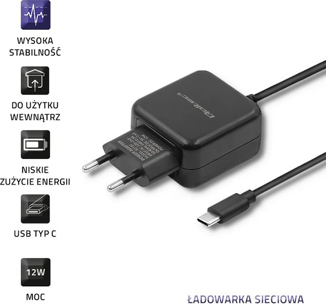 Karikues muri Qoltec 50197, 12W, USB Type C, i zi