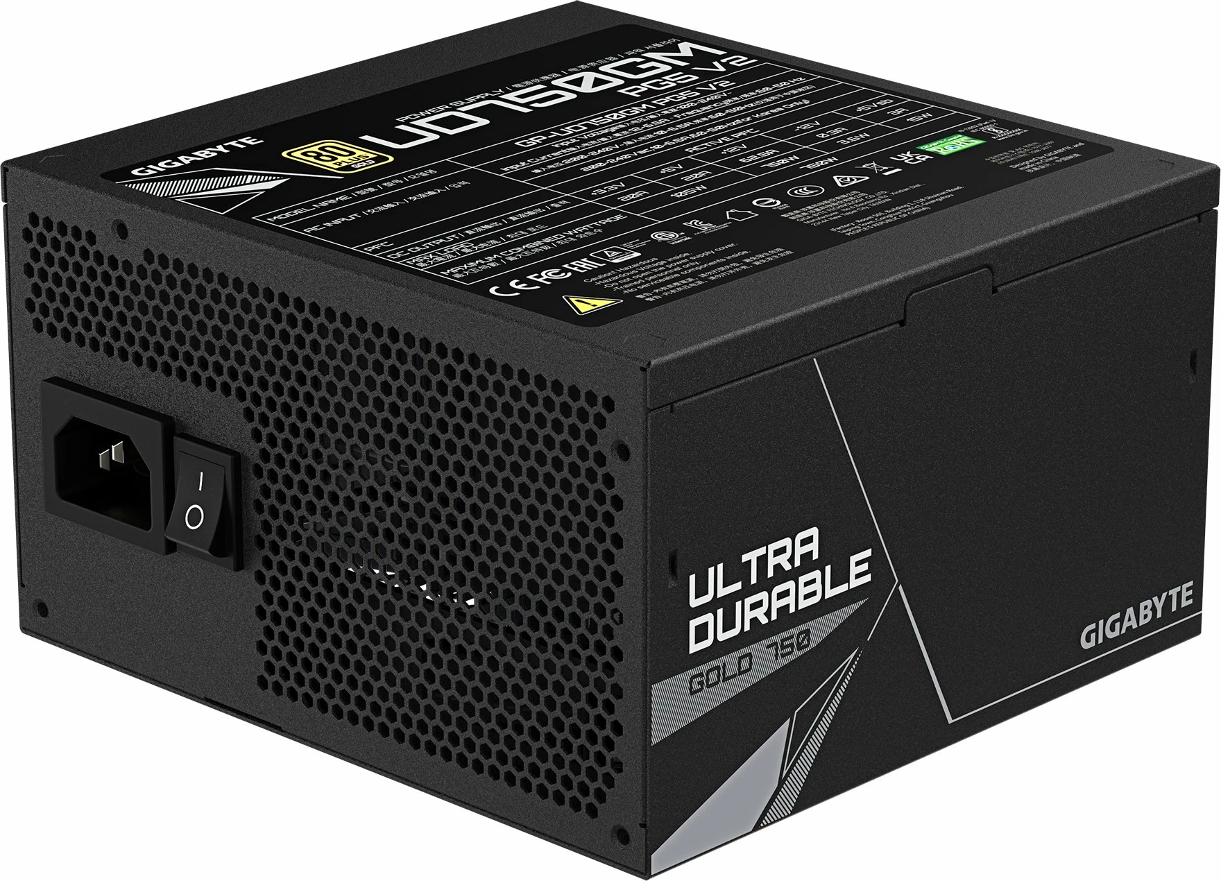 Furnizues energjie Gigabyte UD750GM PG5 V2 (GP-UD750GM PG5 V2) 750W, 80 Plus Gold, fully modular, ATX 3.1